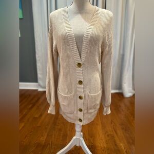 Ana A New Apparel cream heavy knit cardigan women’s size XS EUC